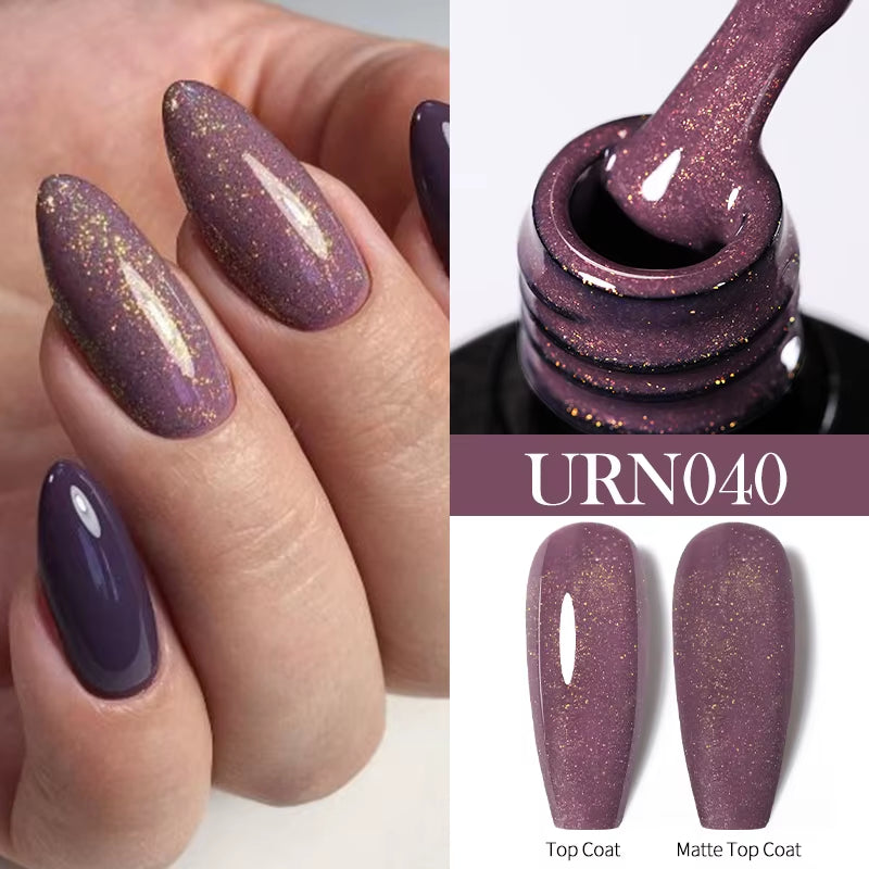 7.5Ml Nude Glitter Color Nail Gel Polish Semi-Permanent Varnish Soak off Nail Art Base Top Coat UV LED Gel Manicure