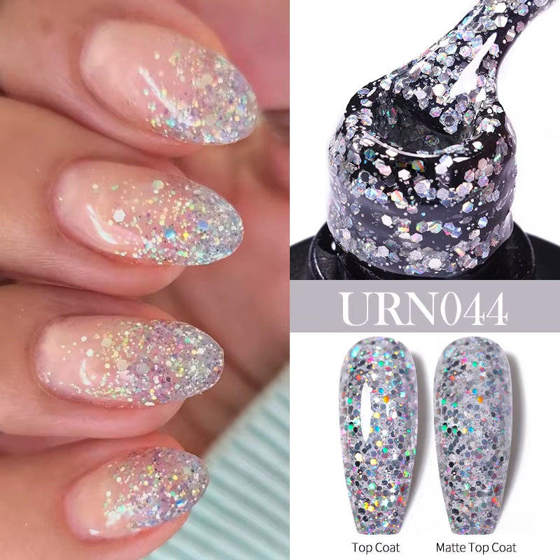 7.5Ml Nude Glitter Color Nail Gel Polish Semi-Permanent Varnish Soak off Nail Art Base Top Coat UV LED Gel Manicure