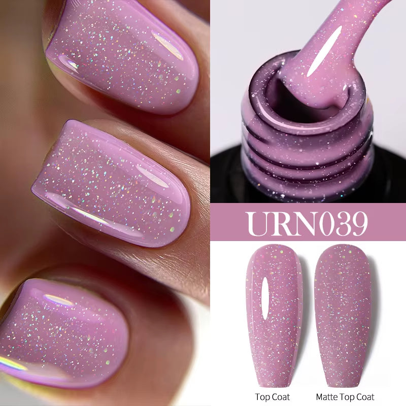7.5Ml Nude Glitter Color Nail Gel Polish Semi-Permanent Varnish Soak off Nail Art Base Top Coat UV LED Gel Manicure