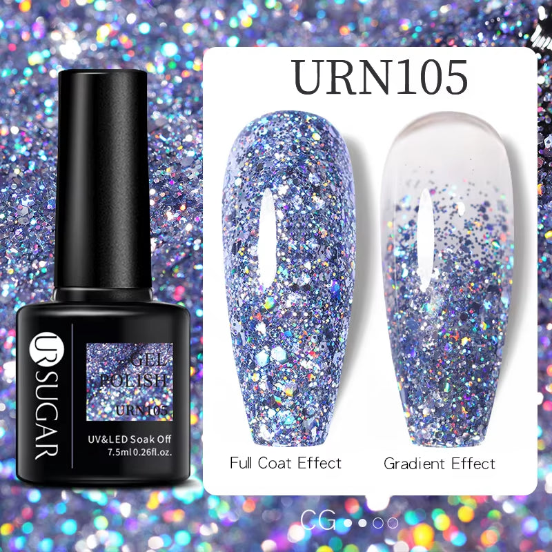 7.5Ml Nude Glitter Color Nail Gel Polish Semi-Permanent Varnish Soak off Nail Art Base Top Coat UV LED Gel Manicure
