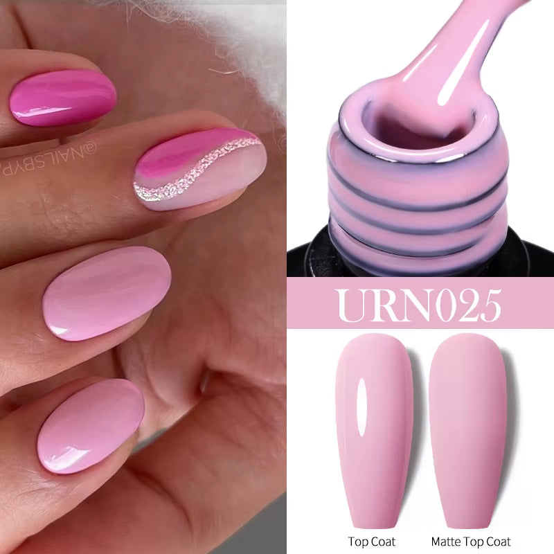 7.5Ml Nude Glitter Color Nail Gel Polish Semi-Permanent Varnish Soak off Nail Art Base Top Coat UV LED Gel Manicure