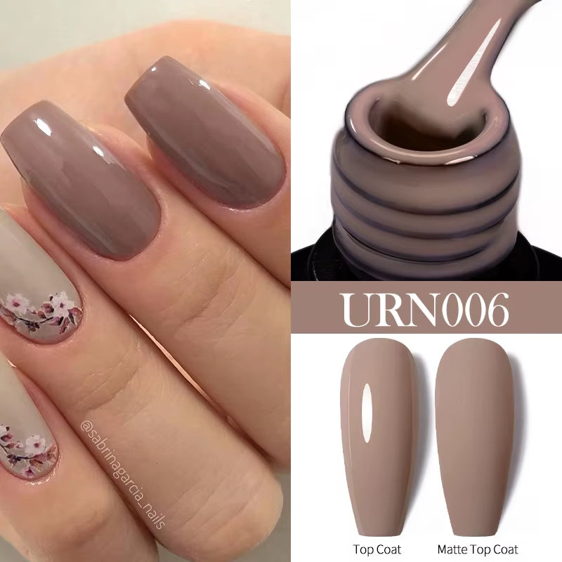 7.5Ml Nude Glitter Color Nail Gel Polish Semi-Permanent Varnish Soak off Nail Art Base Top Coat UV LED Gel Manicure