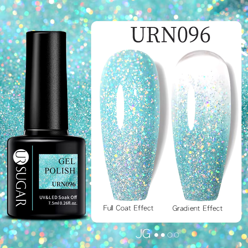 7.5Ml Nude Glitter Color Nail Gel Polish Semi-Permanent Varnish Soak off Nail Art Base Top Coat UV LED Gel Manicure