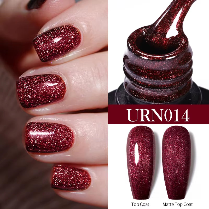 7.5Ml Nude Glitter Color Nail Gel Polish Semi-Permanent Varnish Soak off Nail Art Base Top Coat UV LED Gel Manicure