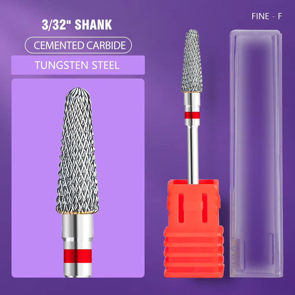 Ceramic Tungsten Carbide Nail Drill Bit Rotate Burr Milling Nail Cutter Bits Electric Drill Machine for Manicure Pedicure Tools