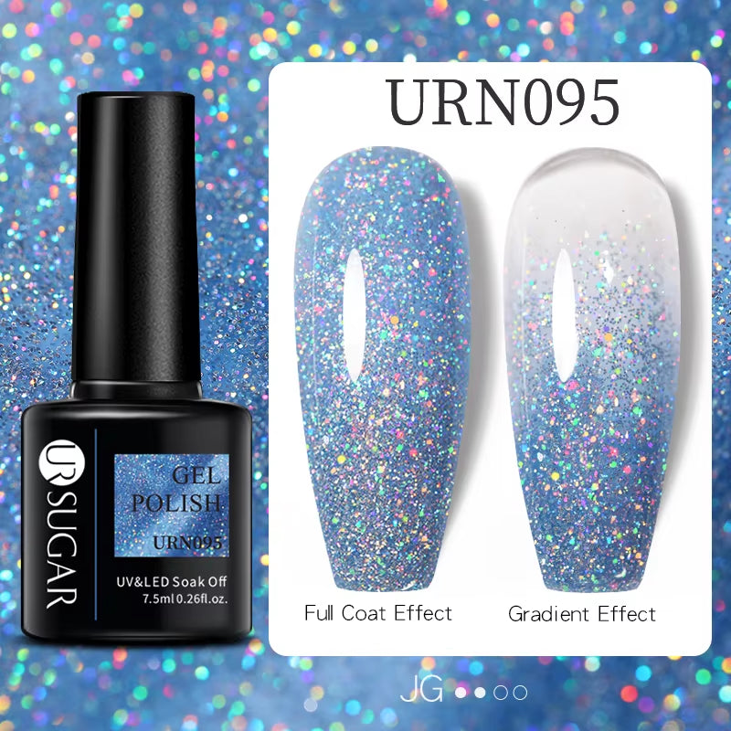 7.5Ml Nude Glitter Color Nail Gel Polish Semi-Permanent Varnish Soak off Nail Art Base Top Coat UV LED Gel Manicure