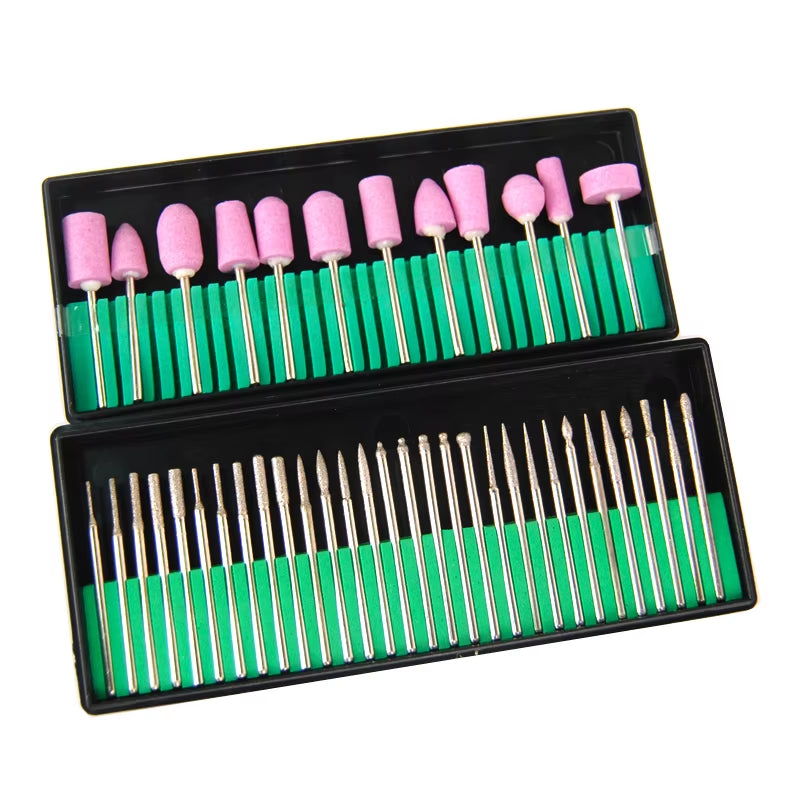 2.35Mm Nail Drill Bits Set Quartz Scrub Stone Diamond Wool Milling Cutter for Manicure Tools Grinding Mill Pedicure Kit