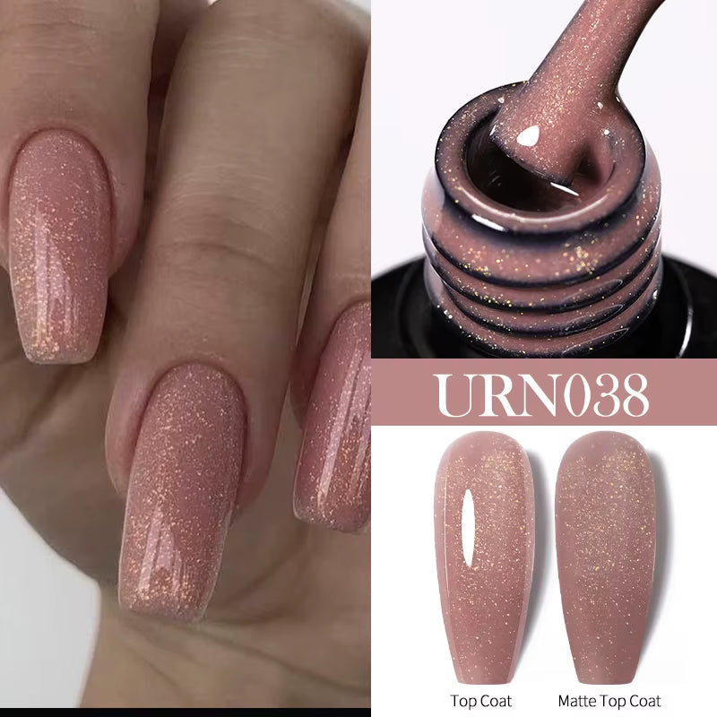 7.5Ml Nude Glitter Color Nail Gel Polish Semi-Permanent Varnish Soak off Nail Art Base Top Coat UV LED Gel Manicure