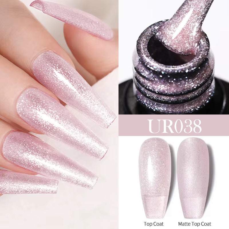 7.5Ml Nude Glitter Color Nail Gel Polish Semi-Permanent Varnish Soak off Nail Art Base Top Coat UV LED Gel Manicure