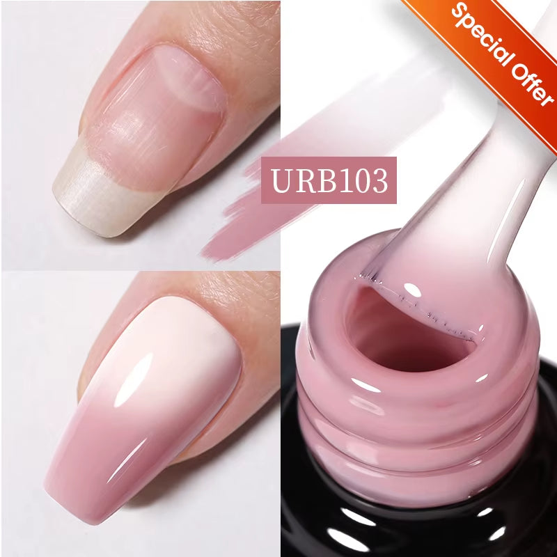7.5Ml Nude Glitter Color Nail Gel Polish Semi-Permanent Varnish Soak off Nail Art Base Top Coat UV LED Gel Manicure