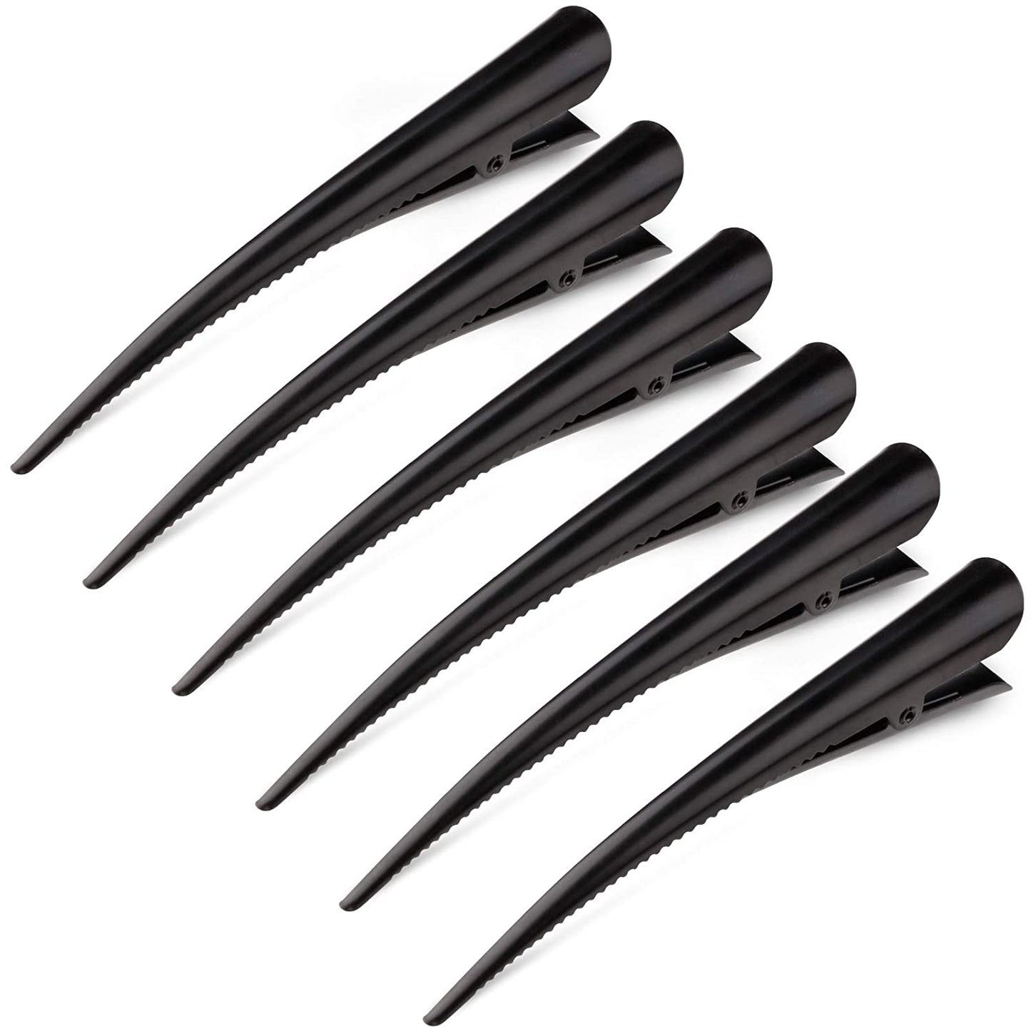 Large Long Alligator Hair Clips for Styling Salon Sectioning, 5 Inch Rust-Proof Durable Non-Slip Duckbill Metal Clips for Women Thick and Thin Hair (6 Pack) Black