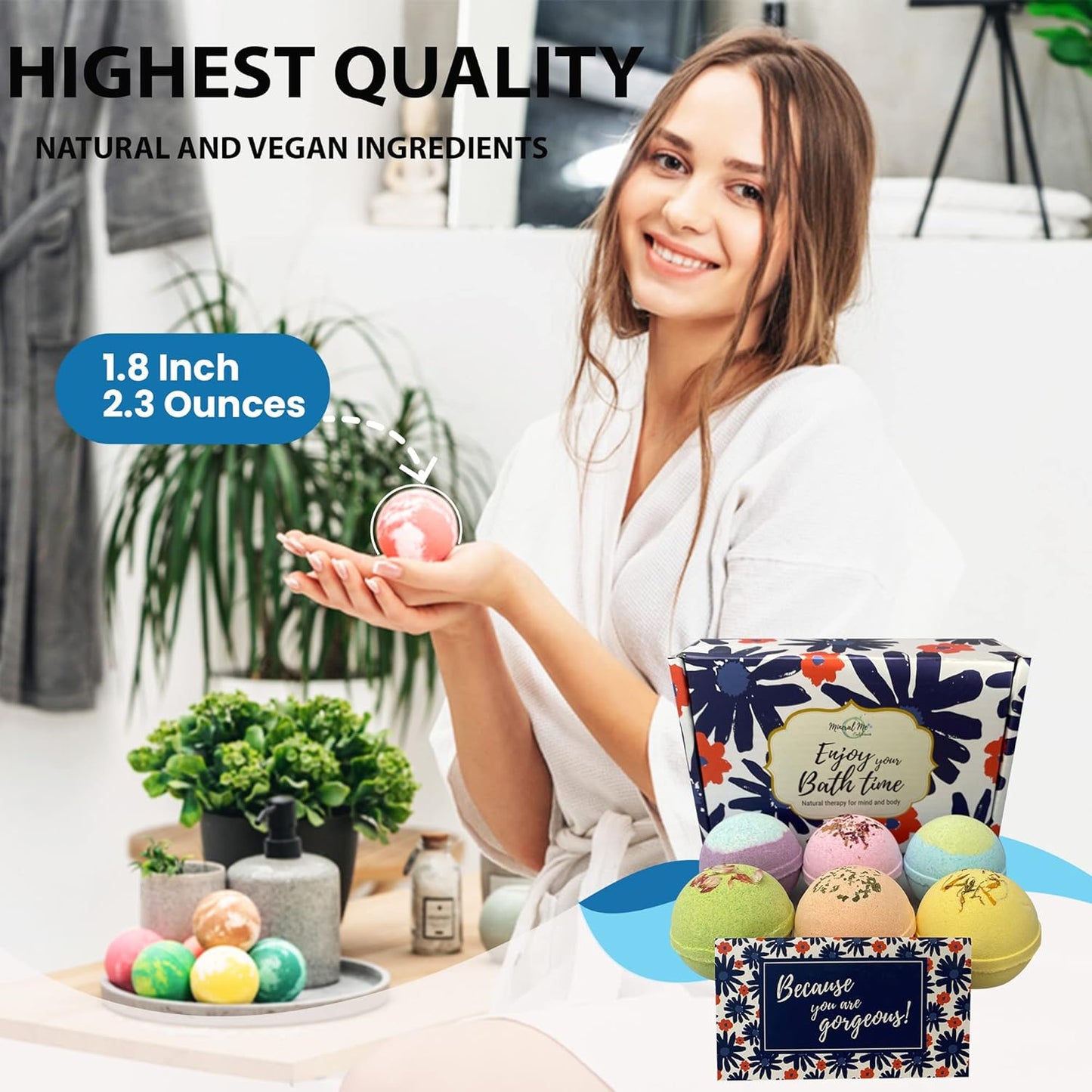Bath Bombs for Women Relaxing - 24 Natural and Organic Bath Bombs with Essential Oils & Moisturizing Shea Butter, Bathbombs for Girls, Selfcare Mothers Day Gifts for Mom, Women, Wife, Girlfriend