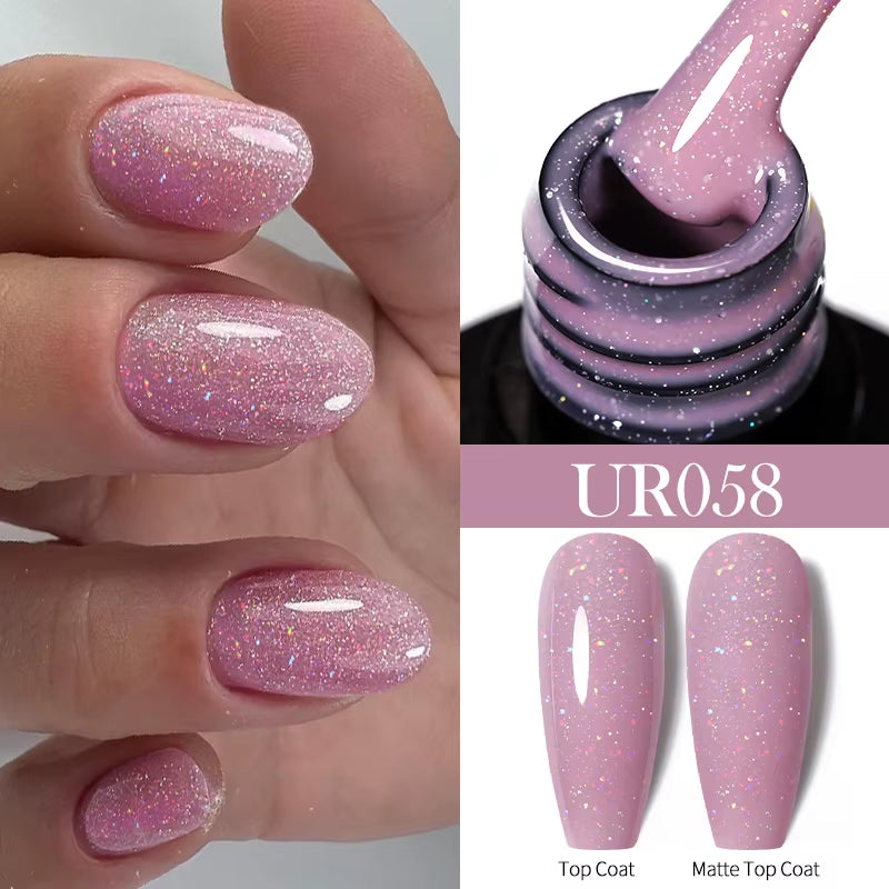 7.5Ml Nude Glitter Color Nail Gel Polish Semi-Permanent Varnish Soak off Nail Art Base Top Coat UV LED Gel Manicure