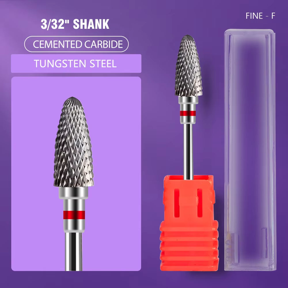 Ceramic Tungsten Carbide Nail Drill Bit Rotate Burr Milling Nail Cutter Bits Electric Drill Machine for Manicure Pedicure Tools