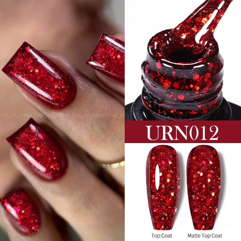 7.5Ml Nude Glitter Color Nail Gel Polish Semi-Permanent Varnish Soak off Nail Art Base Top Coat UV LED Gel Manicure
