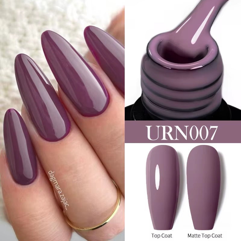 7.5Ml Nude Glitter Color Nail Gel Polish Semi-Permanent Varnish Soak off Nail Art Base Top Coat UV LED Gel Manicure