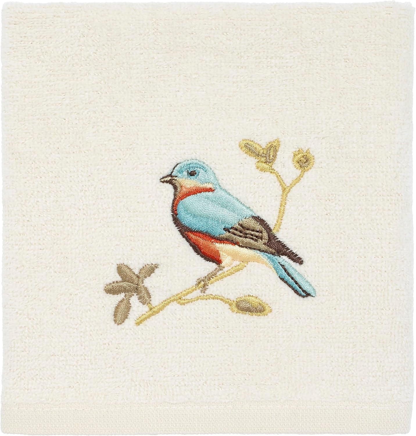 - Washcloth, Soft & Absorbent, Nature Inspired Bathroom Decor (Gilded Birds Collection)