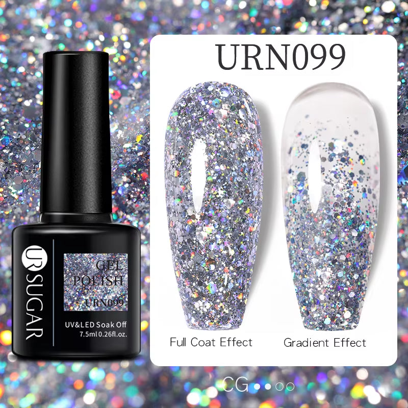 7.5Ml Nude Glitter Color Nail Gel Polish Semi-Permanent Varnish Soak off Nail Art Base Top Coat UV LED Gel Manicure