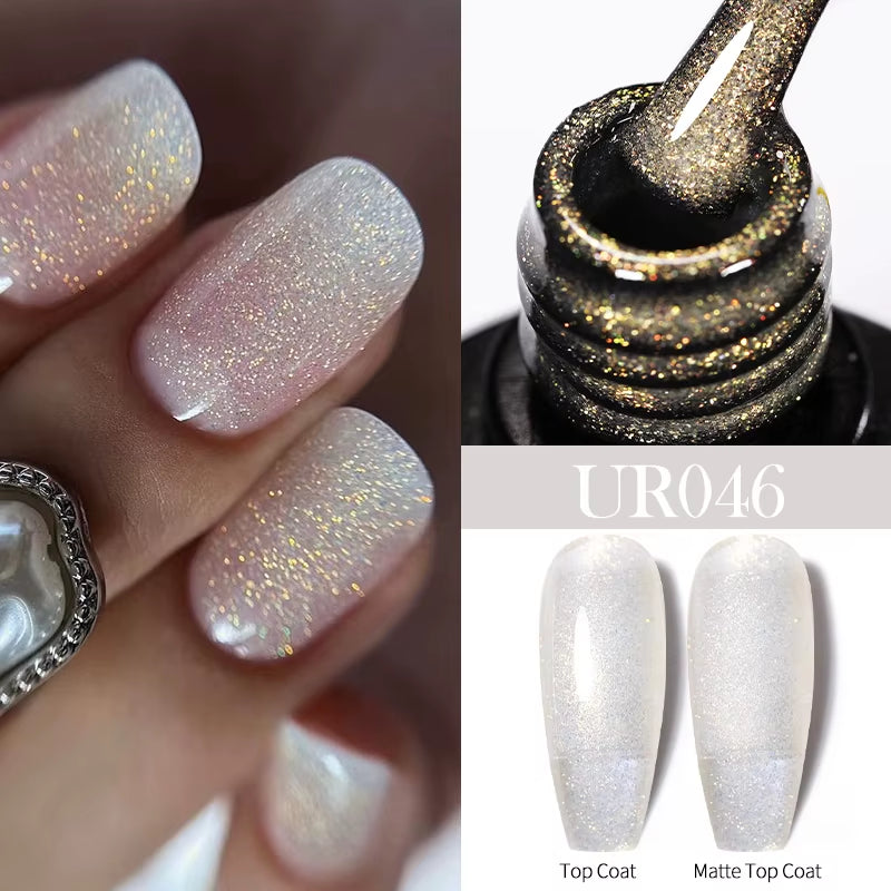 7.5Ml Nude Glitter Color Nail Gel Polish Semi-Permanent Varnish Soak off Nail Art Base Top Coat UV LED Gel Manicure