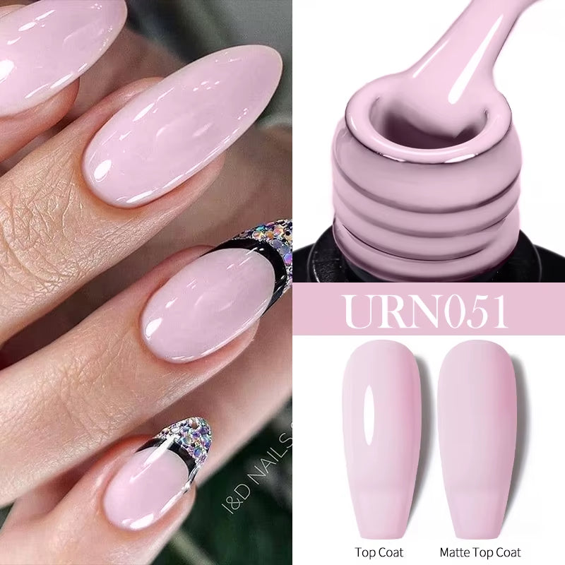 7.5Ml Nude Glitter Color Nail Gel Polish Semi-Permanent Varnish Soak off Nail Art Base Top Coat UV LED Gel Manicure