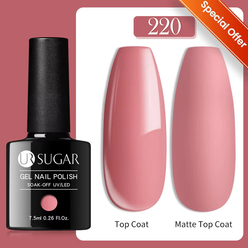 7.5Ml Nude Glitter Color Nail Gel Polish Semi-Permanent Varnish Soak off Nail Art Base Top Coat UV LED Gel Manicure