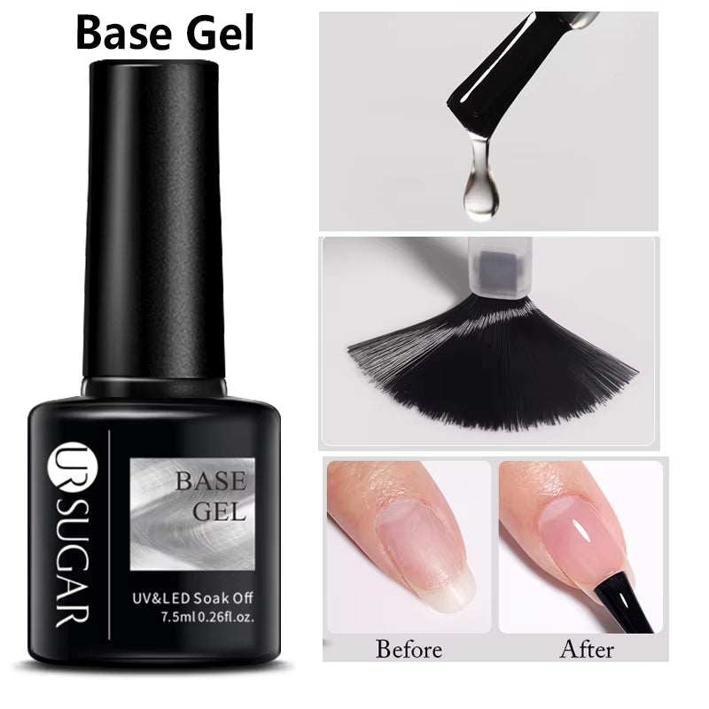 7.5Ml Nude Glitter Color Nail Gel Polish Semi-Permanent Varnish Soak off Nail Art Base Top Coat UV LED Gel Manicure