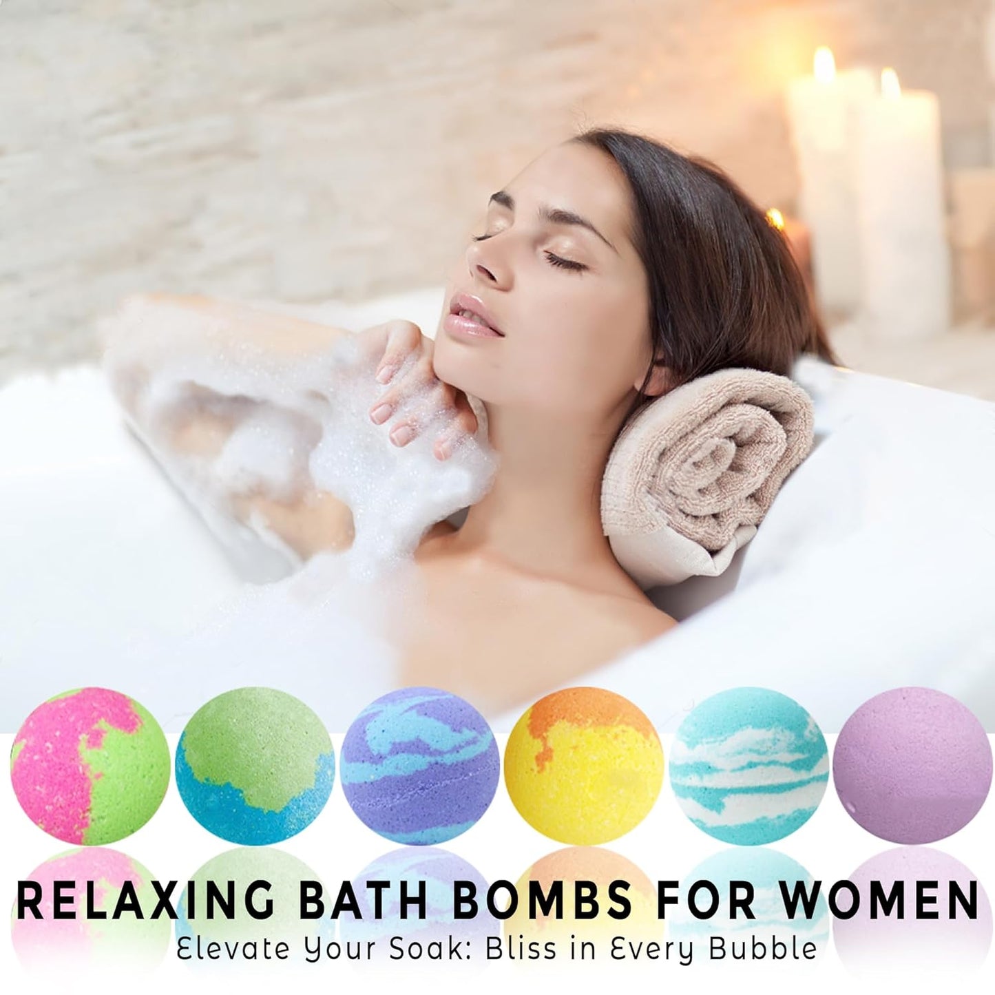 Bath Bombs for Women Relaxing - 24 Natural and Organic Bath Bombs with Essential Oils & Moisturizing Shea Butter, Bathbombs for Girls, Selfcare Mothers Day Gifts for Mom, Women, Wife, Girlfriend
