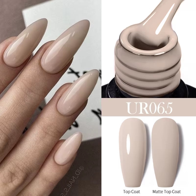 7.5Ml Nude Glitter Color Nail Gel Polish Semi-Permanent Varnish Soak off Nail Art Base Top Coat UV LED Gel Manicure