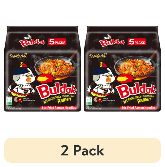 (2 Pack)  Spicy Hot Chicken Flavor Instant Ramen, 4.94 Oz, 5 Pack