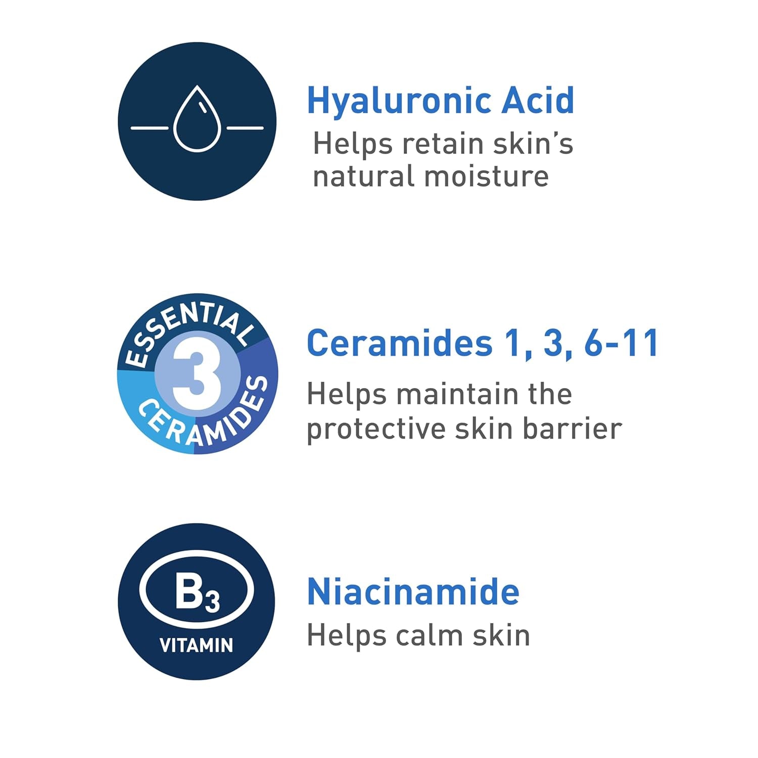 Foaming Facial Cleanser, Daily Face Wash for Oily Skin, Hyaluronic Acid + Ceramides + Niacinamide, Fragrance Free & Paraben Free, Non-Drying Oil Control Face Wash, 16 Fluid Ounces
