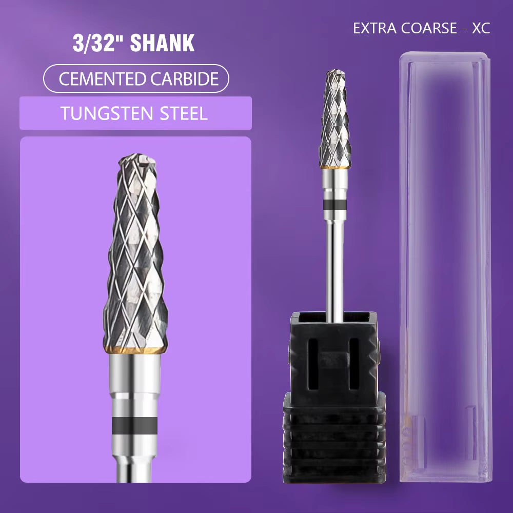 Ceramic Tungsten Carbide Nail Drill Bit Rotate Burr Milling Nail Cutter Bits Electric Drill Machine for Manicure Pedicure Tools