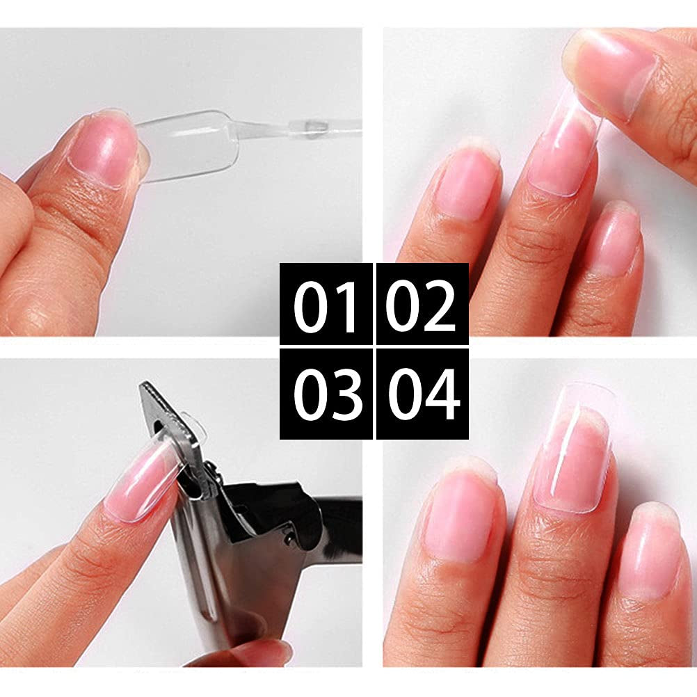 Professional Acrylic False Nail Clippers for Acrylic Nails Nail Tip Cutter Nail Manicure Tool (Rainbow)