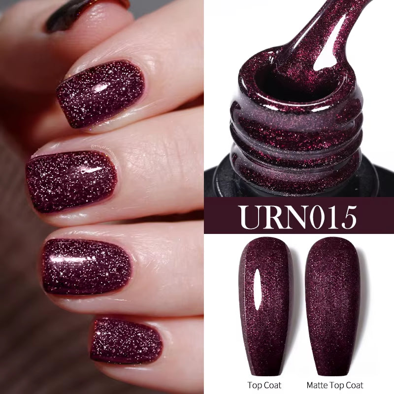7.5Ml Nude Glitter Color Nail Gel Polish Semi-Permanent Varnish Soak off Nail Art Base Top Coat UV LED Gel Manicure