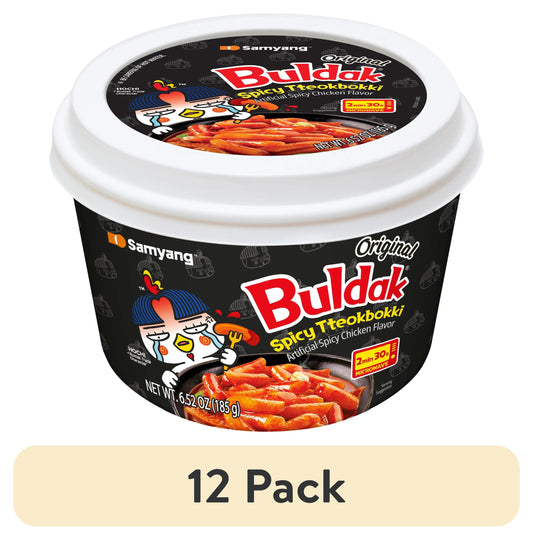 (12 Pack)  Topokki Hot Chicken Bowl - Buldak Tteokbokki (185G)