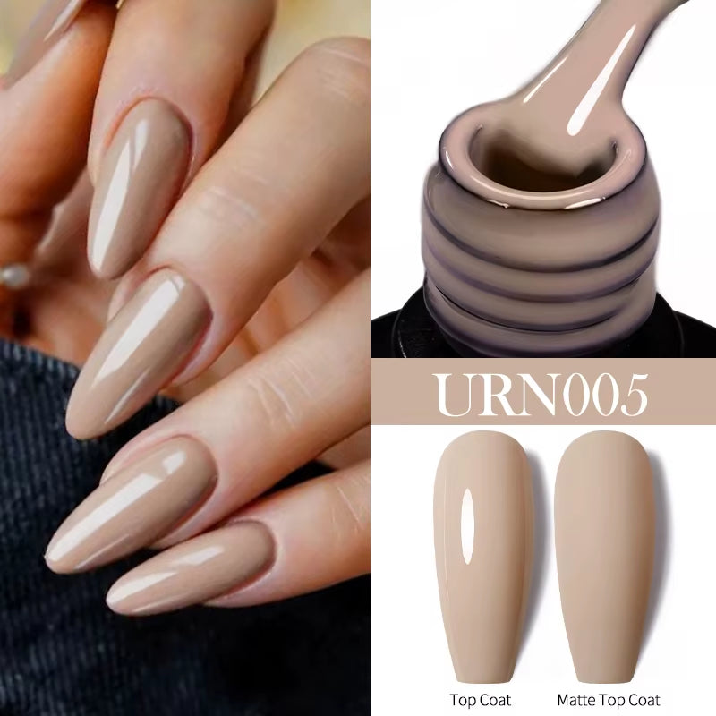 7.5Ml Nude Glitter Color Nail Gel Polish Semi-Permanent Varnish Soak off Nail Art Base Top Coat UV LED Gel Manicure