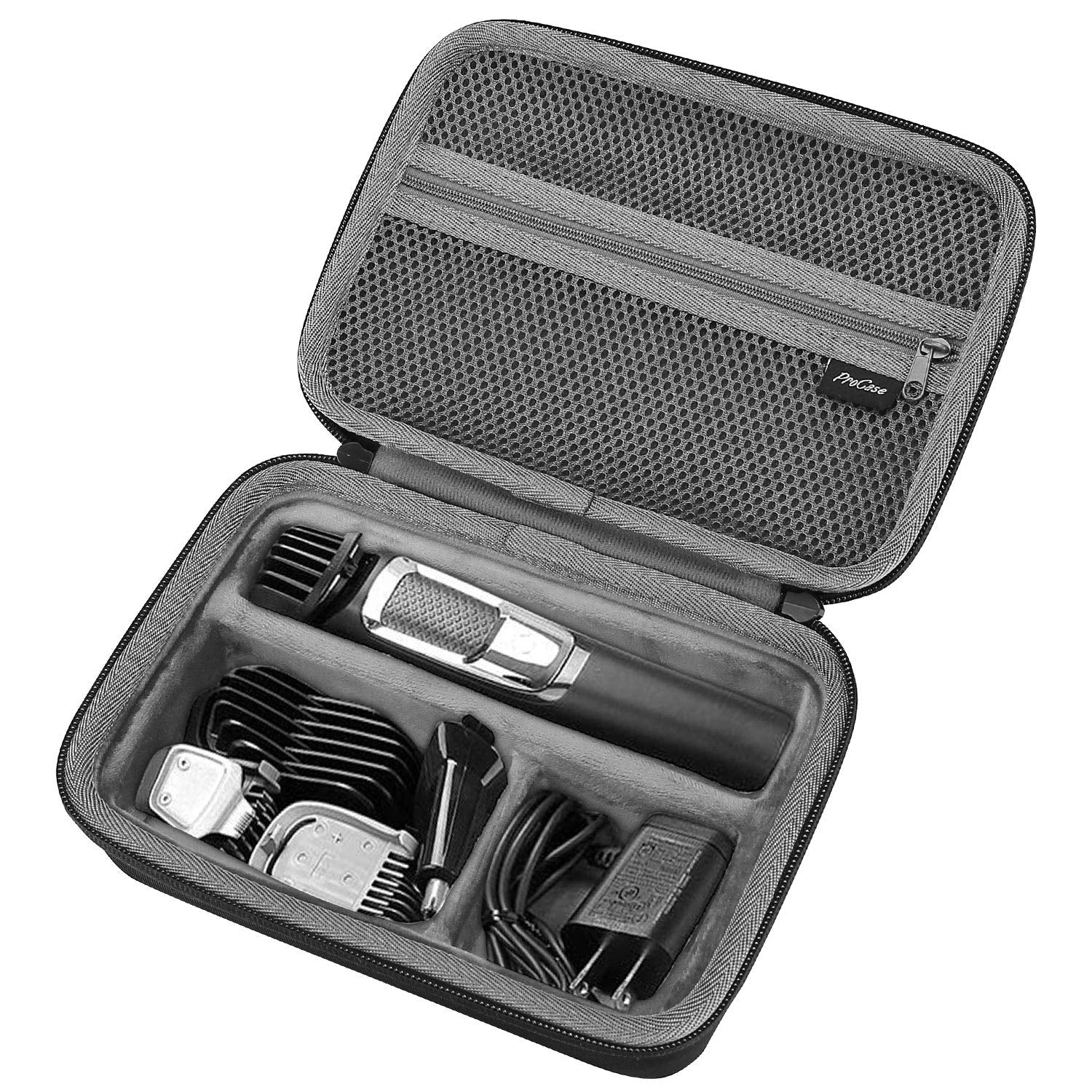 Hard Travel Case for Multigroom Series 3000 5000 7000 MG3750 MG5750/49 MG7750/49 Men'S Electric Trimmer Shaver and Attachments Father'S Day Choice -Black