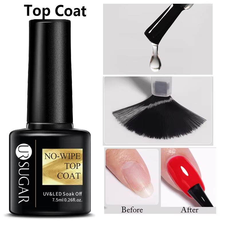 7.5Ml Nude Glitter Color Nail Gel Polish Semi-Permanent Varnish Soak off Nail Art Base Top Coat UV LED Gel Manicure