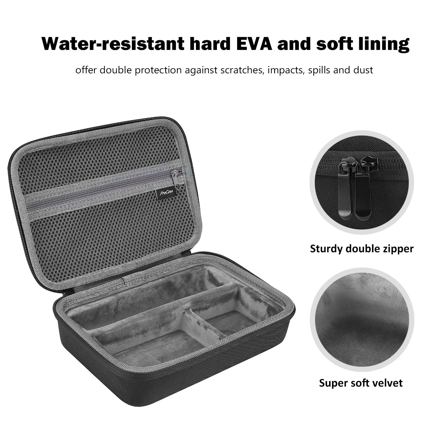 Hard Travel Case for Multigroom Series 3000 5000 7000 MG3750 MG5750/49 MG7750/49 Men'S Electric Trimmer Shaver and Attachments Father'S Day Choice -Black